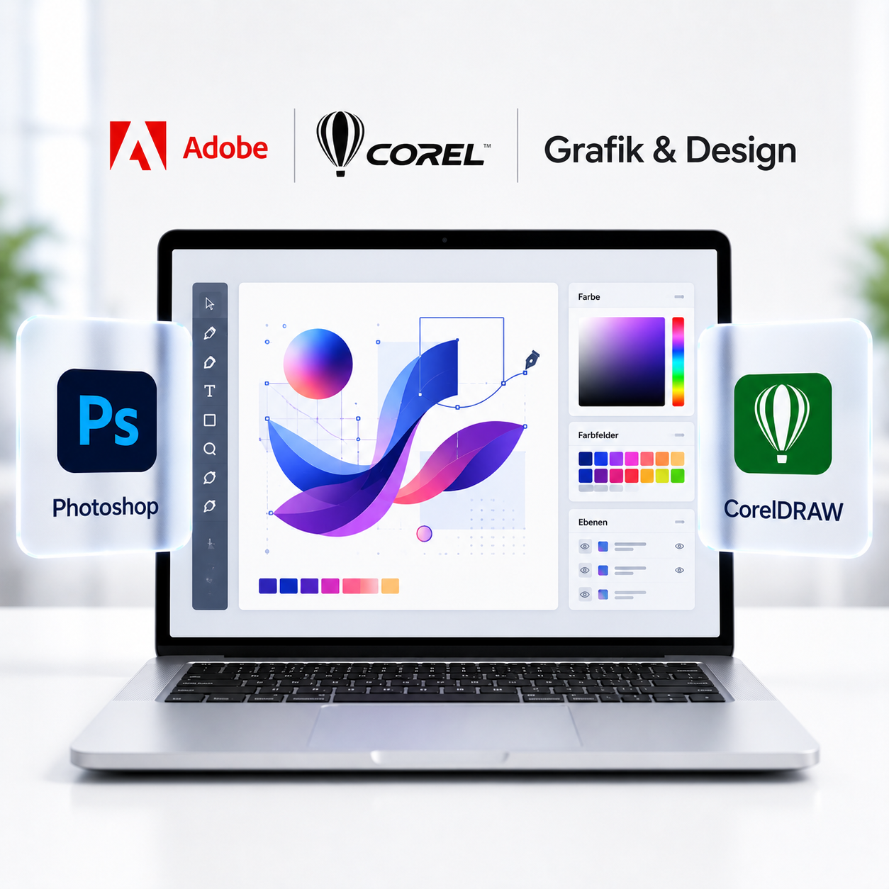 Software di grafica nell'ufficio moderno